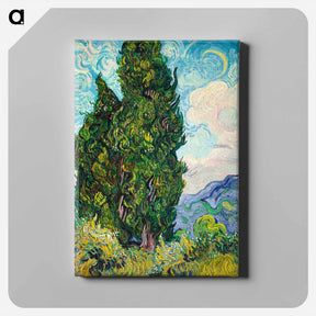 アートパネル-Cypresses - フィンセント ファン ゴッホ Canvas.