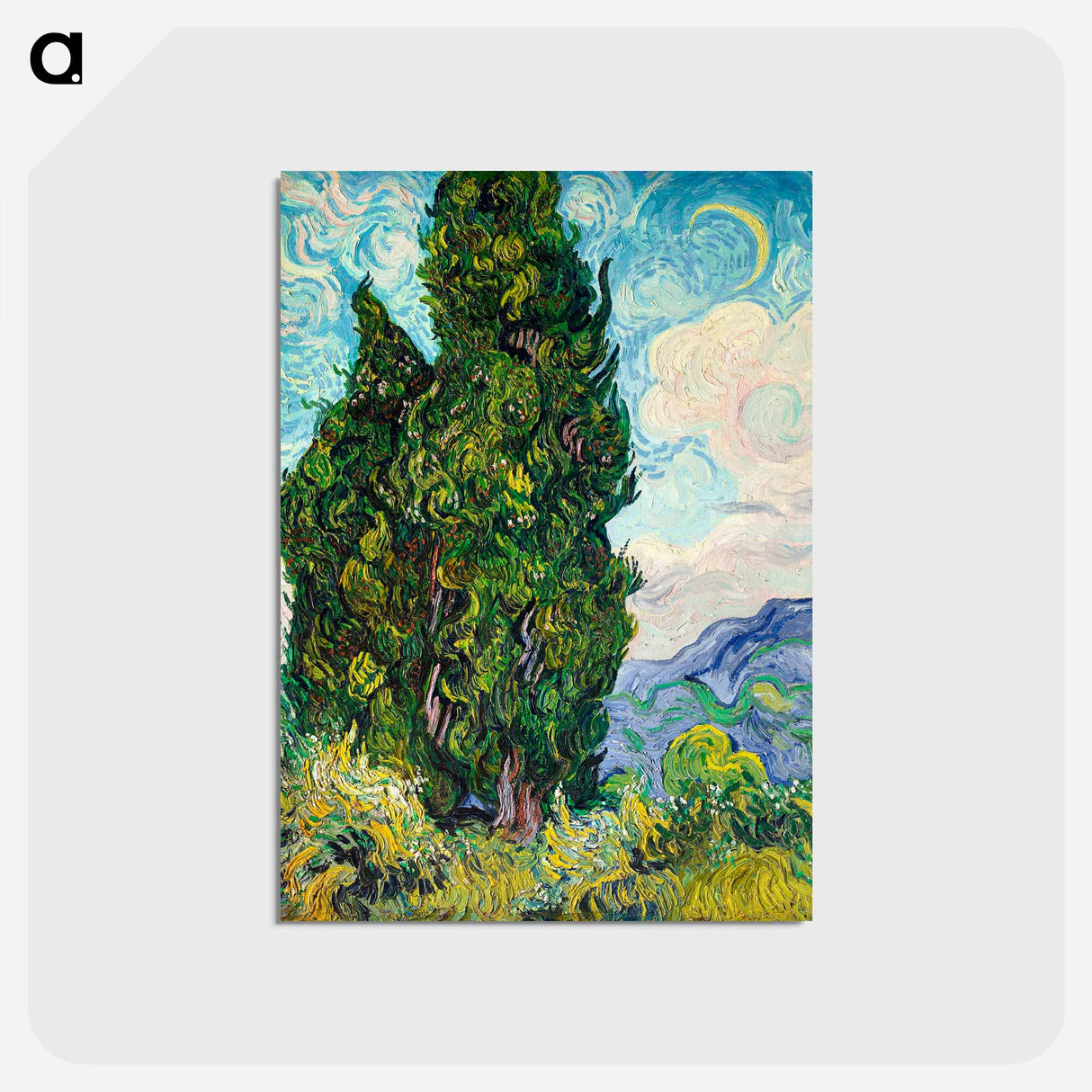 Cypresses - フィンセント ファン ゴッホ Postcard.