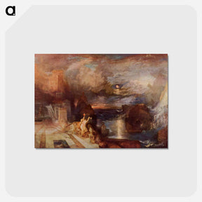 アートポストカード-Hero and Leander's farewell - ウィリアム ターナー Postcard.