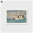 アートポストカード-Key West, Hauling Anchor - ウィンスロー ホーマー Postcard.
