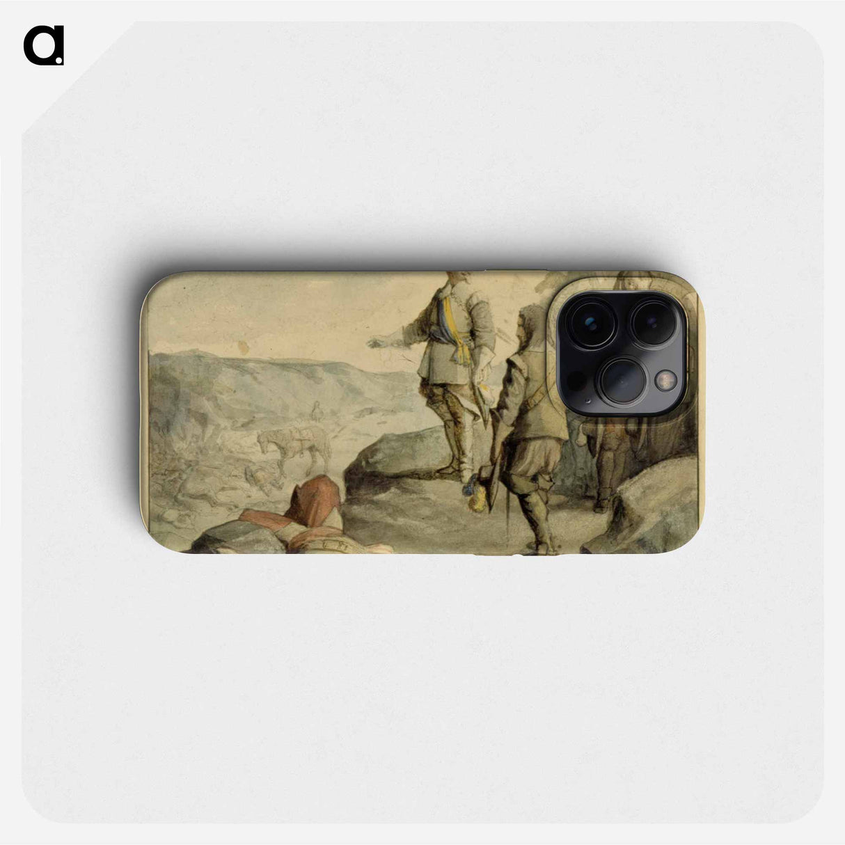 Kustaa ii aadolf keskustelemassa upseeriensa kanssa - アルバート エーデルフェルト Phone Case.