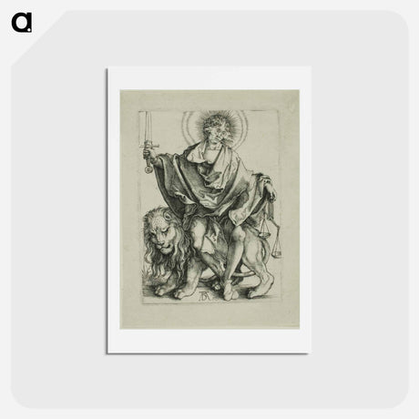 アートポストカード-Sol Justitiae (The Judge) - アルブレヒト デューラー Postcard.