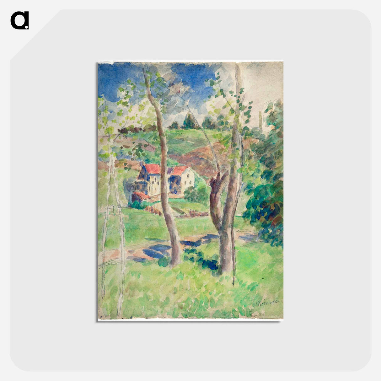 アートポストカード-Landscape - カミーユ ピサロ Postcard.