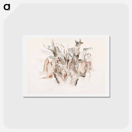 アートポストカード-Bermuda: Tree - チャールズ デムス Postcard.
