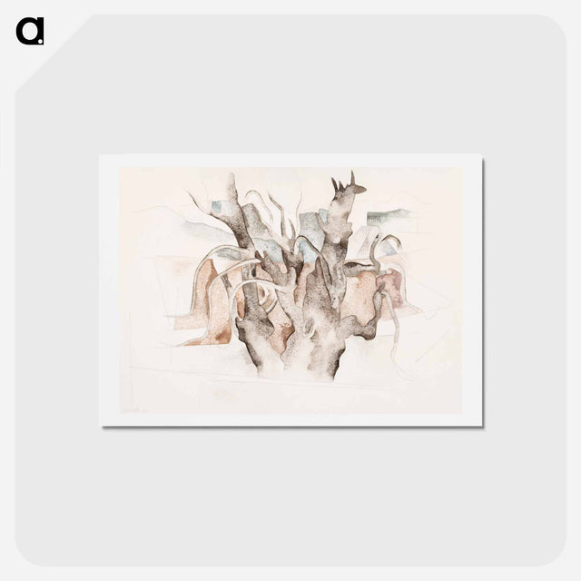 アートポストカード-Bermuda: Tree - チャールズ デムス Postcard.