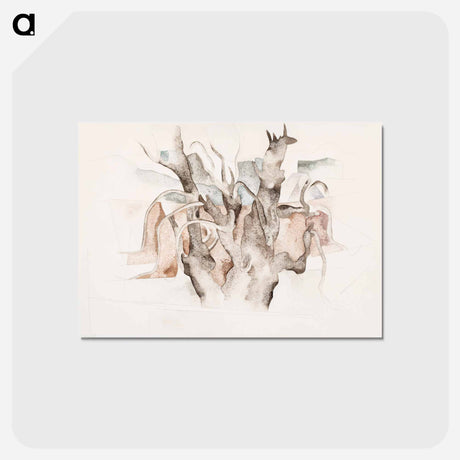 アートポストカード-Bermuda: Tree - チャールズ デムス Postcard.
