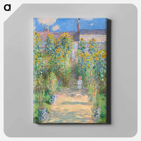 アートパネル-The Artist's Garden at Vétheuil - クロード モネ Canvas.