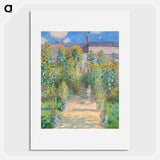 The Artist's Garden at Vétheuil - Claude Monet Poster.