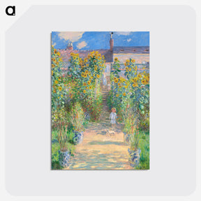 アートポストカード-The Artist's Garden at Vétheuil - クロード モネ Postcard.
