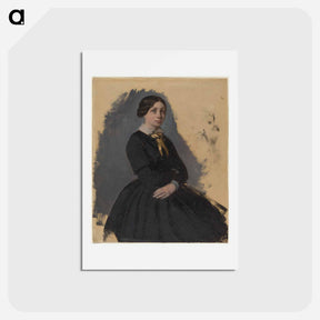 アートポストカード-Young Woman in Black - エドガー ドガ Postcard.