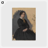 アートポストカード-Young Woman in Black - エドガー ドガ Postcard.