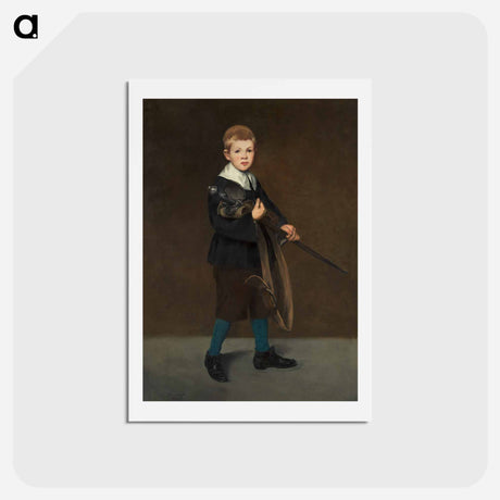 アートポストカード-Boy with a Sword - エドゥアール マネ Postcard.