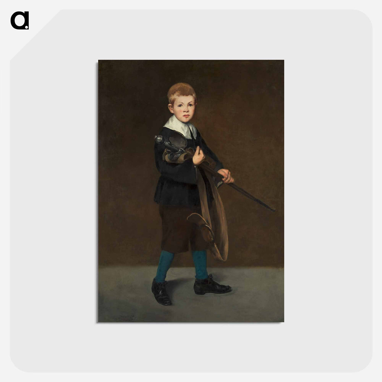 アートポストカード-Boy with a Sword - エドゥアール マネ Postcard.