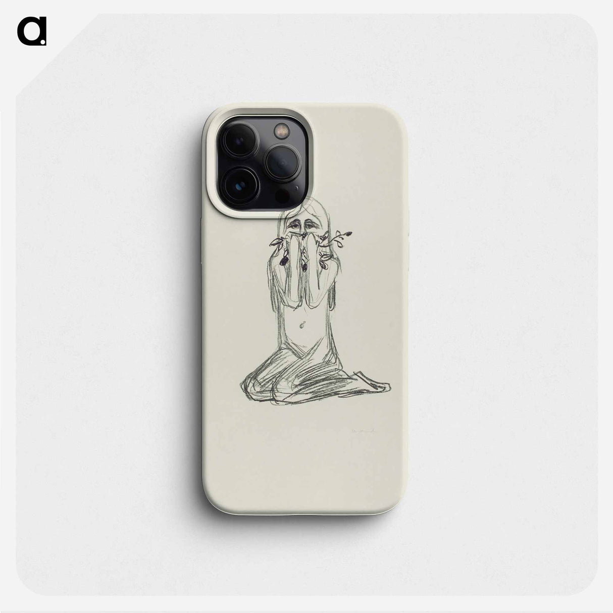 Omega and the Flower - Edvard Munch Phone Case.