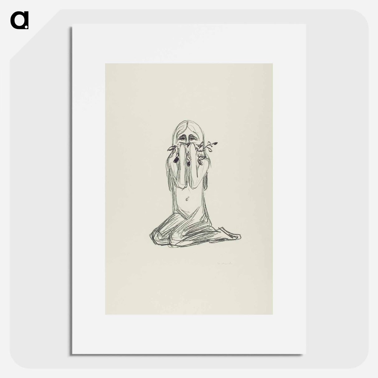 Omega and the Flower - Edvard Munch Poster.
