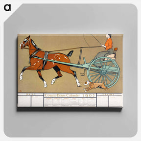 アートパネル-Country House calendar print - エドワード ペンフィールド Canvas.