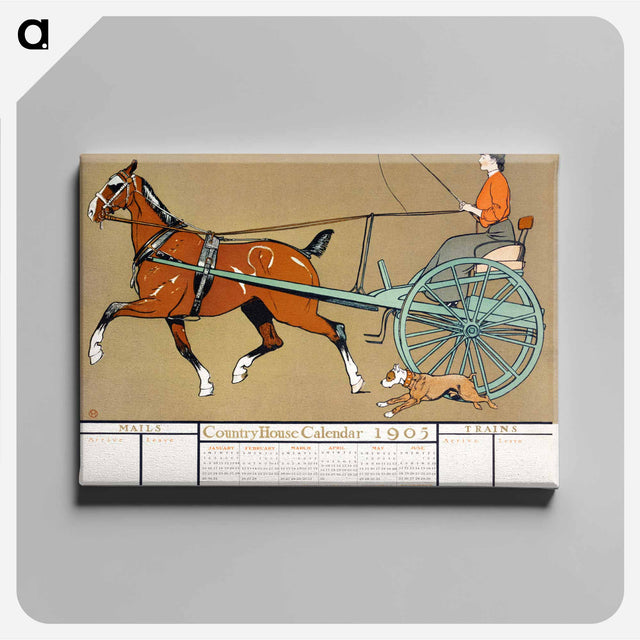 アートパネル-Country House calendar print - エドワード ペンフィールド Canvas.