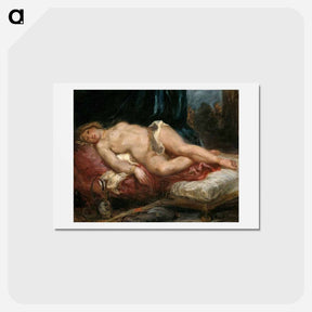 アートポストカード-Odalisque - ウジェーヌ ドラクロワ Postcard.