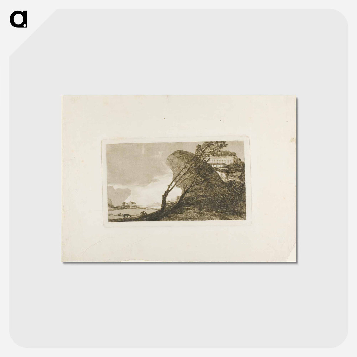 アートポストカード-The Big Rock - フランシスコ デ ゴヤ Postcard.