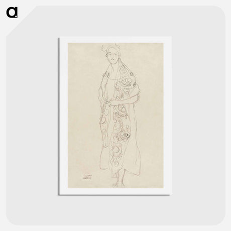 アートポストカード-Portrait of a Woman - グスタフ クリムト Postcard.