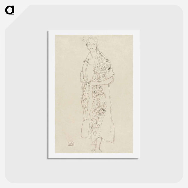 アートポストカード-Portrait of a Woman - グスタフ クリムト Postcard.