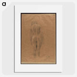 Standing female nude from the back - Gustav Klimt Poster.