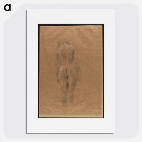 Standing female nude from the back - Gustav Klimt Poster.