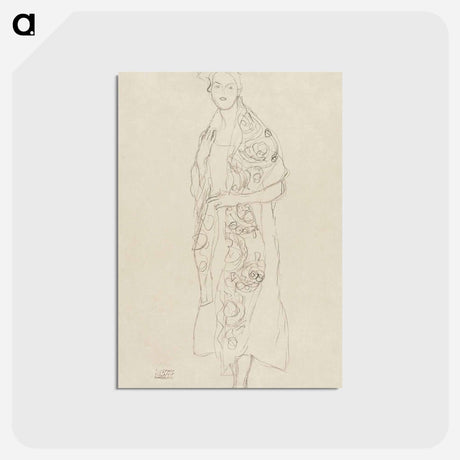 アートポストカード-Portrait of a Woman - グスタフ クリムト Postcard.