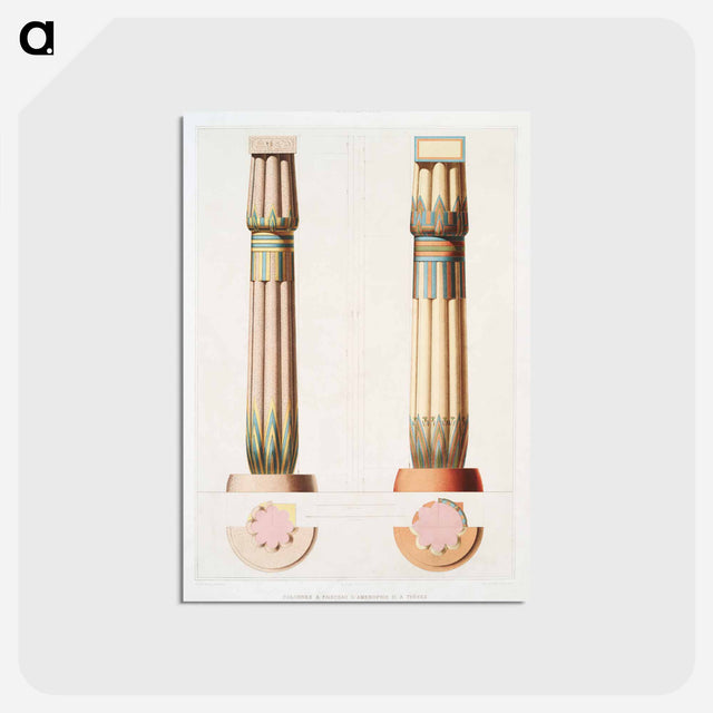 アートポストカード-Amenhotep III's Columns at Thebes
 - エジプト美術史 Postcard.