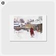 アートポストカード-Mannikin in the Snow - ジョン シンガー サージェント Postcard.