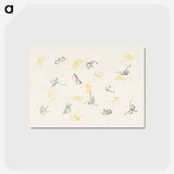 アートポストカード-One Thousand Butterflies - 神坂 雪佳 Postcard.