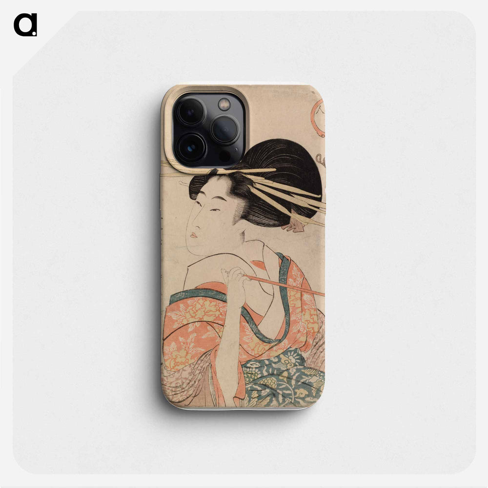 Geisha holding a pipe - 喜多川 歌麿 Phone Case.