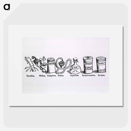 アートポスター-Herbal Medicines in Various Containers
 - 国立医学図書館 Poster.