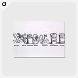 アートポストカード-Herbal Medicines in Various Containers
 - 国立医学図書館 Postcard.