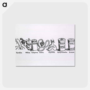 アートポストカード-Herbal Medicines in Various Containers
 - 国立医学図書館 Postcard.