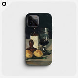 Still Life with Bottle, Glass, and Lemons - ポール セザンヌ Phone Case.