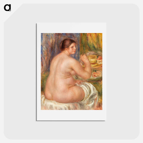 アートポストカード-Nude from the Back - ピエール オーギュスト ルノワール Postcard.