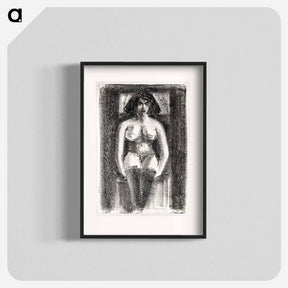 アートポスター-Seated Nude with Stockings
 - サミュエル ジェスルン Poster.