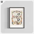 アートポスター-Guide for Constructing the Letters o and p from Mira Calligraphiae Monumenta or The Model Book of Calligraphy
 - 書道のお手本 Poster.