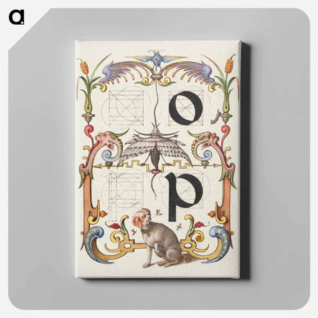 アートパネル-Guide for Constructing the Letters o and p from Mira Calligraphiae Monumenta or The Model Book of Calligraphy
 - 書道のお手本 Canvas.