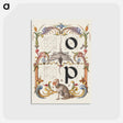 アートポストカード-Guide for Constructing the Letters o and p from Mira Calligraphiae Monumenta or The Model Book of Calligraphy
 - 書道のお手本 Postcard.