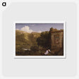 アートポストカード-Il Penseroso - トーマス コール Postcard.