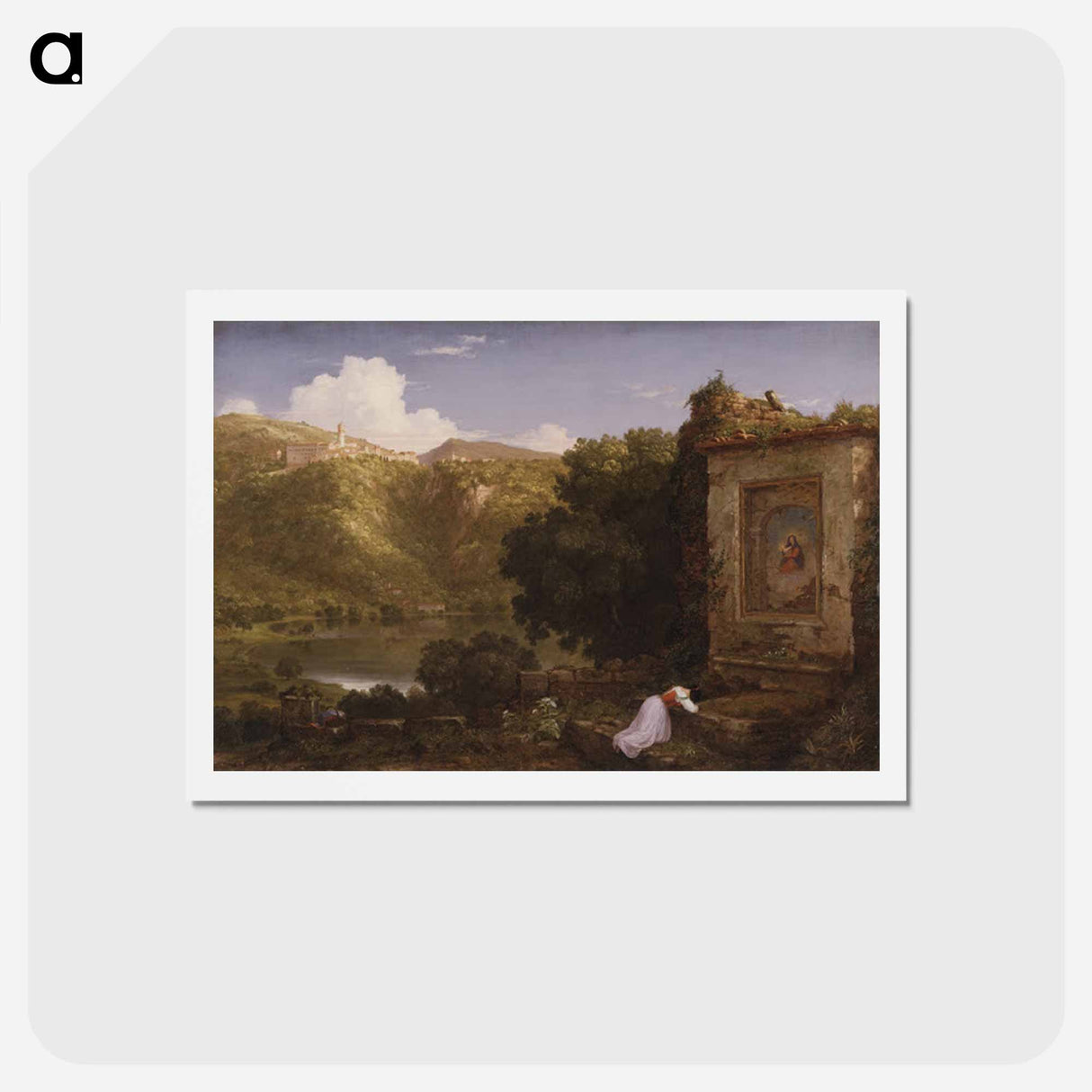 アートポストカード-Il Penseroso - トーマス コール Postcard.