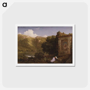 アートポストカード-Il Penseroso - トーマス コール Postcard.