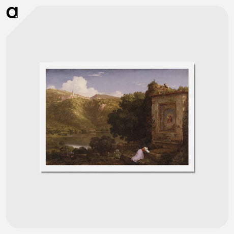 アートポストカード-Il Penseroso - トーマス コール Postcard.