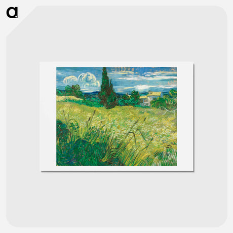 アートポストカード-Green Field - フィンセント ファン ゴッホ Postcard.