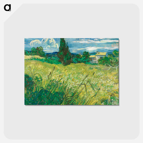 アートポストカード-Green Field - フィンセント ファン ゴッホ Postcard.