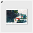 アートポストカード-Life-Size Black Bass - ウィンスロー ホーマー Postcard.