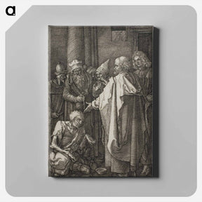 アートパネル-St. Peter and St. John Healing the Cripple - アルブレヒト デューラー Canvas.