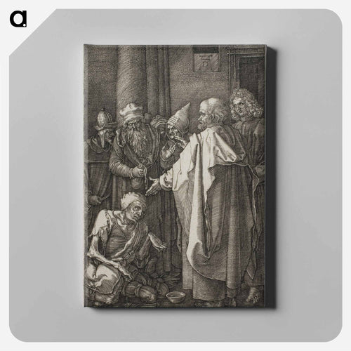St. Peter and St. John Healing the Cripple - アルブレヒト デューラー Canvas.